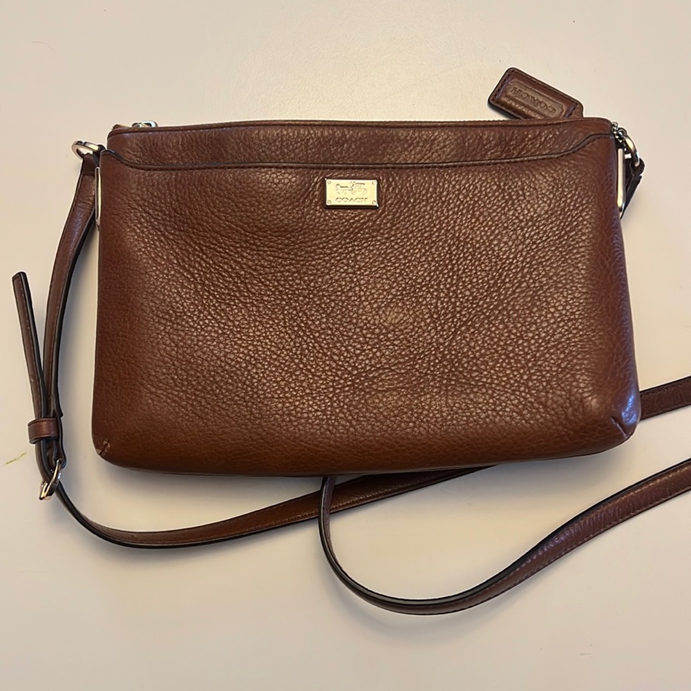 Brown Leather Coach Crossbody